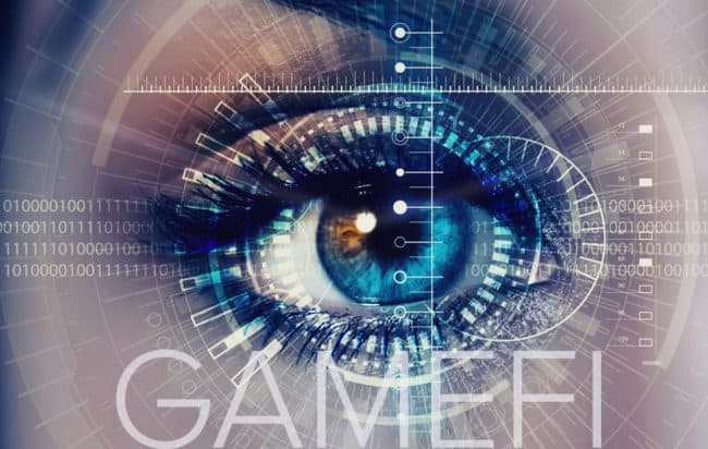 photo of a woman's eye in a gamefi game