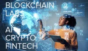 web3 blockchain ai crypto woman in a lab project in Asia