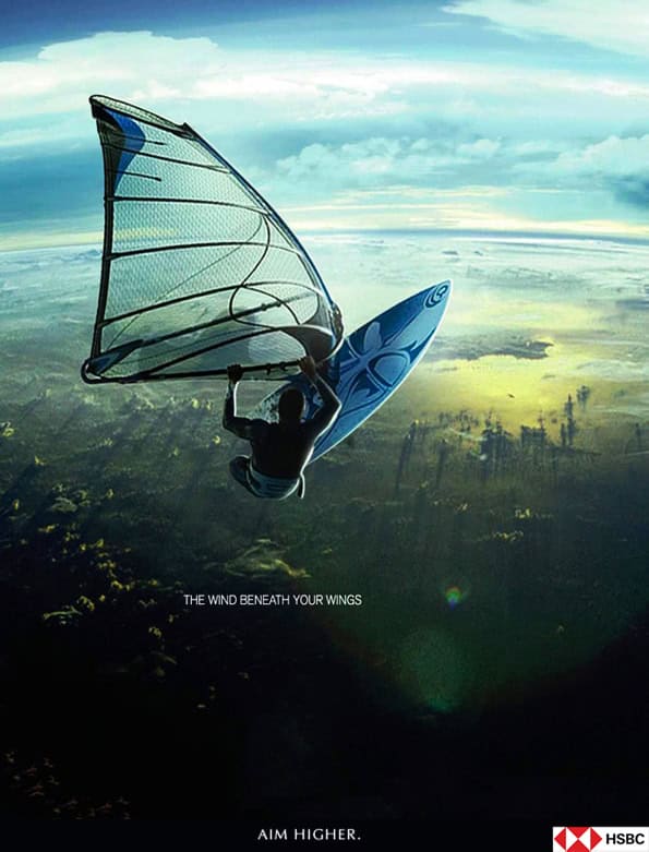 HSBC MAN WIND SURFING IN THAILAND